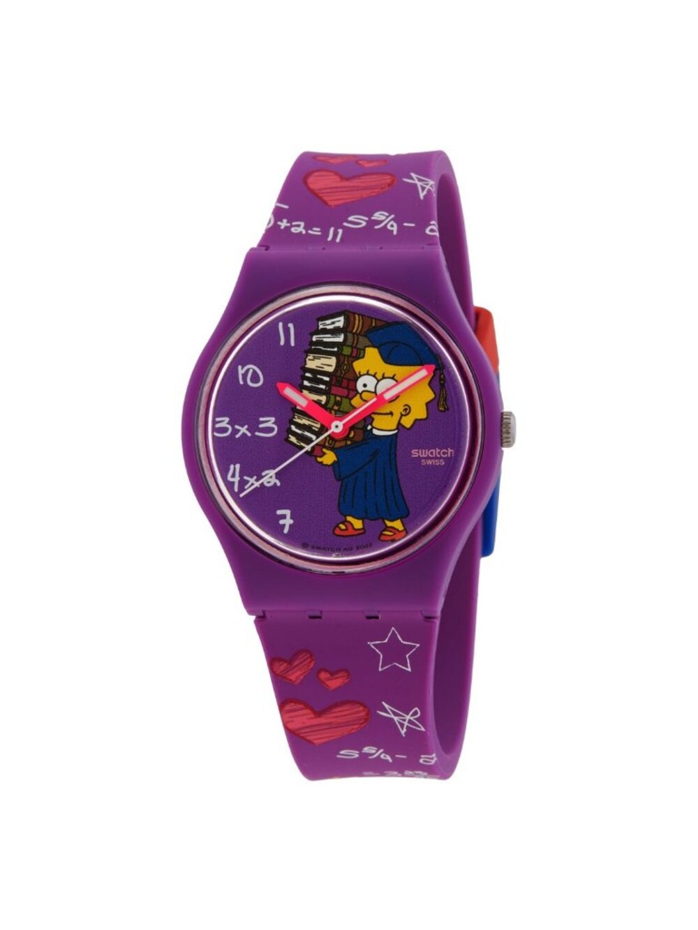 NWT Swatch Class Act Quartz Purple Dial Ladies Watch